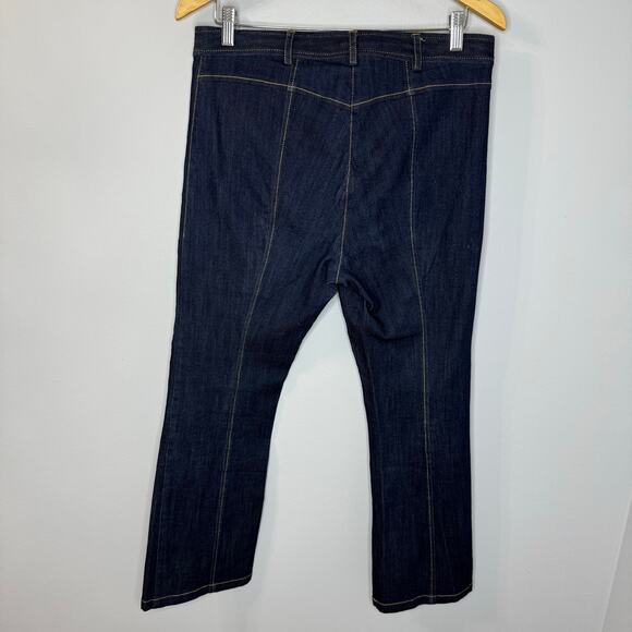 Cinq à Sept  Rita Crop Denim Jean High Rise Stretch Dark Wash Sz 10 - Picture 5 of 10